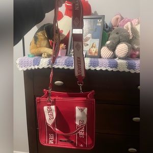 New Steve Madden red leather crossbody